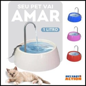 Fonte De Agua Para Gatos 1 Litro Bebedouro Para Gato Automático