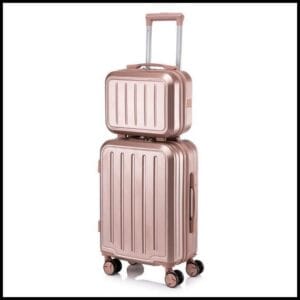 Conjunto Mala De Viagem 10KG E Frasqueira Cadeado TSA Roda Dupla 360° ATP92-2