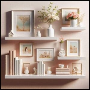 KIT 4 Prateleiras + Kit Instalação 45/40/30/20 Nichos Mdf Suporte Decoração