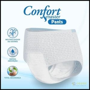 Fralda Geriátrica Descartável Unissex Calcinha/Cueca Confort Master Pants 16 Unidades P/M/G/EG