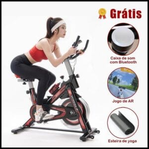 Bicicleta Ergométrica Bluetooth 2.0 Jogos AR para Spinning Mecanica SKYBOARD Roda de Inércia CD1210