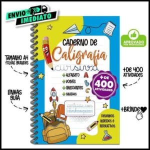 Livro De Caligrafia Caderno 400 Atividades Letra Cursiva