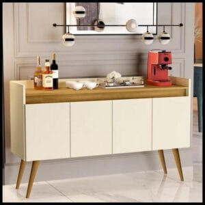 Aparador Buffet Sala Armário Rack Hall de Entrada 2,3,4 Portas Luxo - Várias Cores - JM Mais Móveis