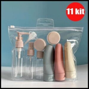 Kit 11 De Frascos Para Viagem Conjunto Multifuncional Peças Creme Cosméticos Viagem -S1