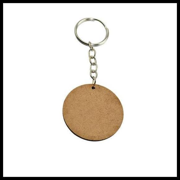 100 Chaveiros Bolacha MDF Cru 5cm Redondo Lembrancinha - ORTIZ