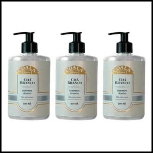 Kit 3 Unidades Sabonete Líquido Chá Branco 500 ml