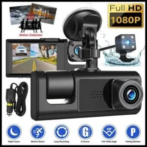Gravação De Espelho Retrovisor Lente Dupla De 64GB Monitoramento De Carro HD 1080P Dianteira E Traseira