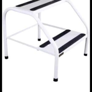 Escada Maca Escadinha 2 Degrau Estética - Aço (Branco)