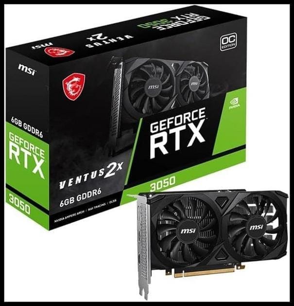 Placa de Vídeo MSI NVIDIA Geforce - RTX 3050, 6GB, DDR6, 96 Bits