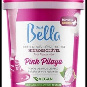 Depil Bella - Cera Depilatória Morna Hidrossolúvel Vegana Pink Pitaya 600g