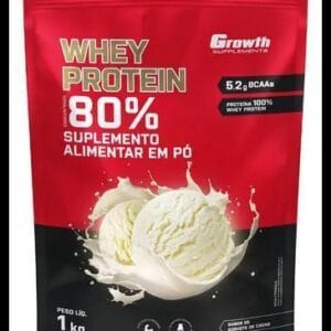 Whey Protein Concentrado 1kg Growth Supplements - Sorvete De Creme