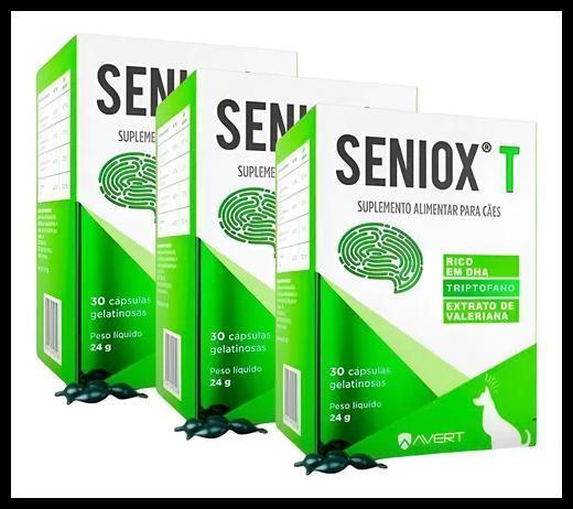 3 Seniox T Suplemento Alimentar Para Cães E Gatos Kit 30 Cap