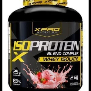 XPRO Nutrition Suplemento Whey Protein isolado Iso Protein Blend Complex proteínas Iso sabor morango pote de 2kg em po