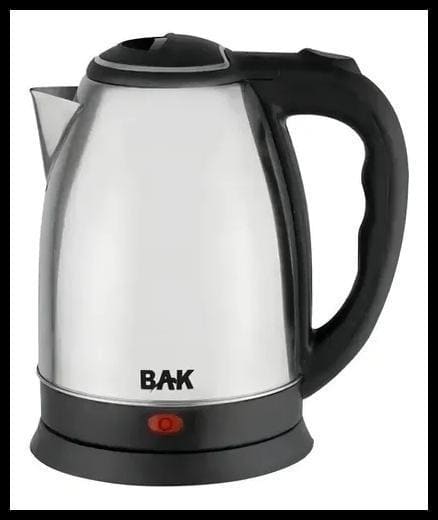 Chaleira Elétrica Inox 1,8 Litros Jarra Bule BAK Cor Prata