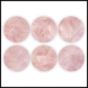 Porta Copo em Acrílico Mármore Rosa Cozinha - 013npc01