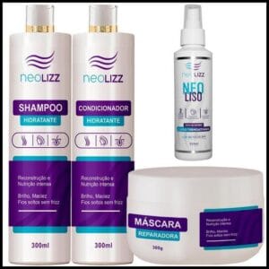 Kit Shampoo + Condicionador + Máscara Reparadora + Protetor Térmico