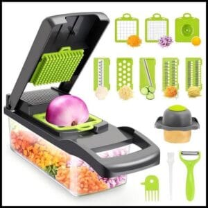 Cortador, Fatiador e Ralador Manual Multifuncional De Legumes e Alimentos (12 funções)
