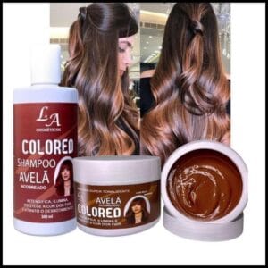 Kit Shampoo e Máscara Tonalizante Avelã Acobreado Chocolate Morena Iluminada - S/ Amônia 2x300ml