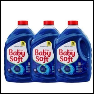 Kit 3 Lava Roupas Liquido Baby Soft Max Performance - Azul 3L