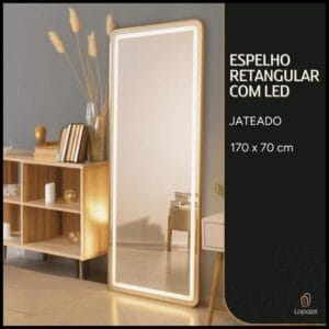 Espelho Retangular Led Moldura Corpo Inteiro 170x70 Quarto