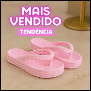 Chinelo Nuvem Plataforma Feminino Trançado Visual Moderno