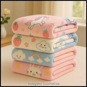 2 Manta Cobertor Bebe Infantil Microfibra Antialérgico Preço Baixo Manta Cobertor Soft Infantil
