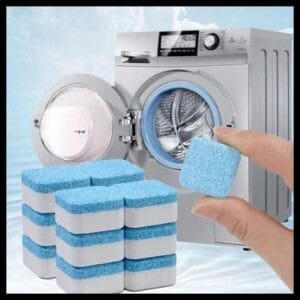 Kit Pastilhas Limpa Lavadora Efervescente | Higienizador Máquina de Lavar | Remove Mau Cheiro