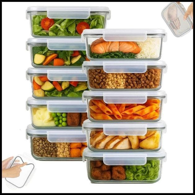 Kit Pote Marmita Vidro 640ml Yab Hermético Tampa Vedada Alimentos Freezer Borossilicato