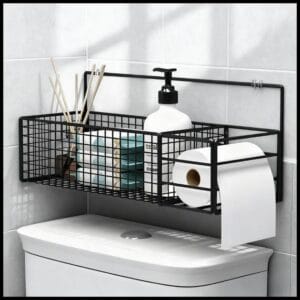 KIT Organizador Prateleira Banheiro Suporte Papel Higiênico Acessórios Banheiro