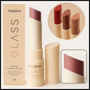 Batom Cremoso Creamy Matte GLASS BY RUBY ROSE