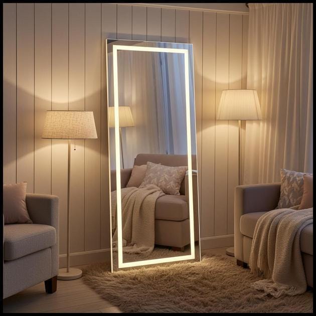 Espelho Retangular Grande Jateado Com Iluminação Led Touch Varios Tamanhos