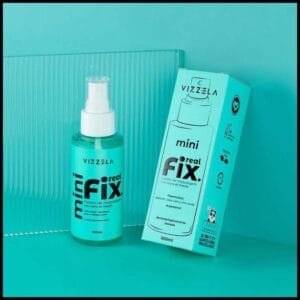 Mini Fixador Bruma Maquiagem Real Fix Spray Alta Duração Vegano Original Vizzela
