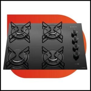 Cooktop 4 Bocas A Gás Atlas Agile Up Mega Chama Preto