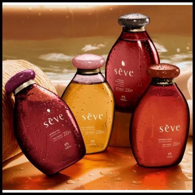 Óleo Desodorante Corporal Sève Natura Amêndoas e Canela Pimenta Rosa Natura