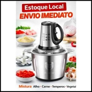 3L Picador De Alimentos Moedor De Carne Mixer Elétrica Processador Cozinha Casa Alho - 110v-220v