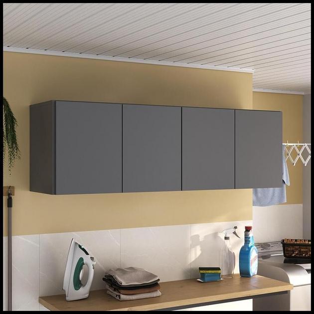 Armário de Lavanderia Aéreo Multiuso 4 Portas Multimóveis MP5042