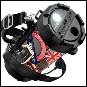 Caixa de Som Bluetooth Com Microfone Portátil Amplificada Grasep Canhão