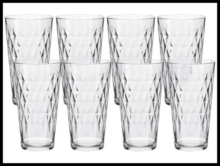 Jogo de Copos de Vidro 8 Peças 350ml Nadir Vitrage