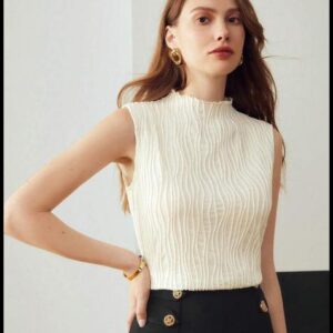 MOTF PREMIUM Top COM ACABAMENTO TEXTURIZADO EM FORMATO DE ALFACE