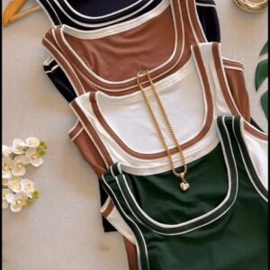 Regata Feminina Básica em Tecido Ribana Liso Verão natal