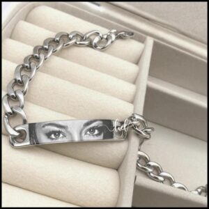 Pulseira Masculina Personalizada Gravação Grátis Nome Data Frase Aço Inoxidável Presente Lembrança