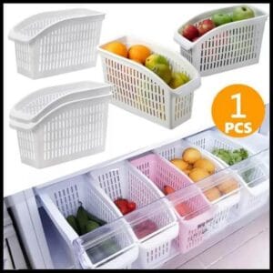 1/2/3 Cesto Organizador Cozinha Geladeira Armário