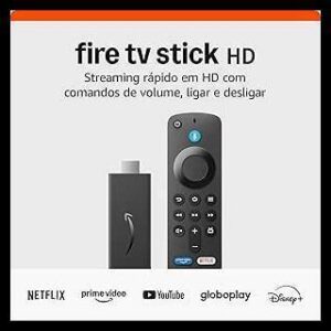 Fire TV Stick HD (Geração mais recente) | Com controle remoto por voz com Alexa (inclui comandos de TV), controles de casa inteligente e streaming em HD