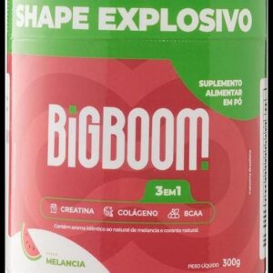 Creatina - BIGBOOM - 100% Pura 300G. A única 3 em 1 | Colágeno, BCAA + Creatina Monohidratada - para mulheres, crescimento de glúteos, crescimento muscular, aumento de energia, auxílio cognitivo e Colágeno.