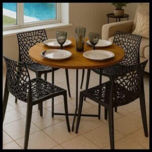 Mesa P/4 Cadeiras Sala de Jantar Apartamento Área Gourmet Casa Cafeteria Restaurante Bar - LOVE PALLETS