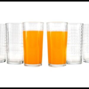 Jogo de Copos de Vidro 255ml 6 Peças Haus Concept Waffle