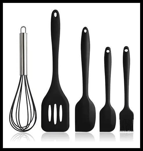 Jogo De Cozinha Kit5 Peças Utensílios De Cozinha Em Silicone