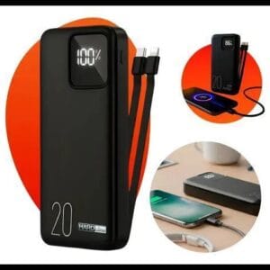 Carregador Portátil Power Bank Turbo 20000mah Universal Para iPhone Samsung Motorlola Xiaomi 20w Com Display Digital - Marca Hardline