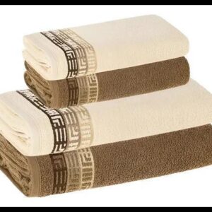 Jogo De Toalhas 4 Pçs Fio Cardado 100% Algodão Bosco Karsten