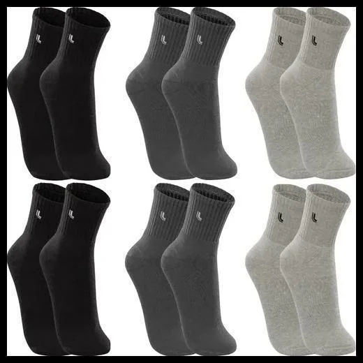 Kit 6 Pares Meias Lupo Cano Médio Esportivas Academia